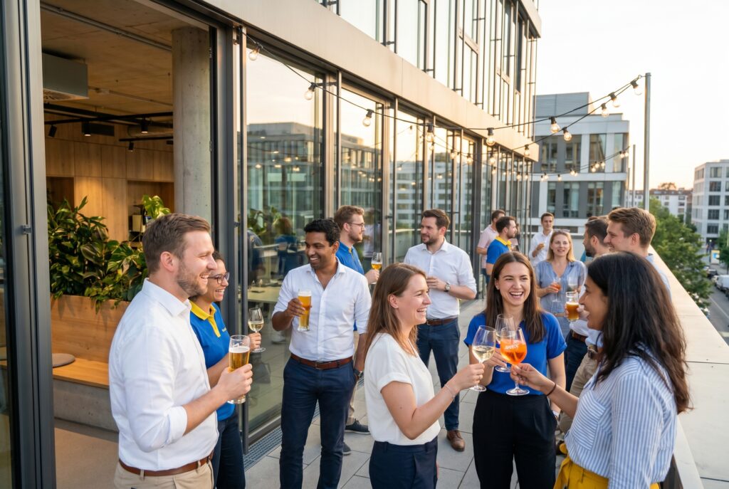 Betriebsveranstaltung – Team feiert Sommerfest