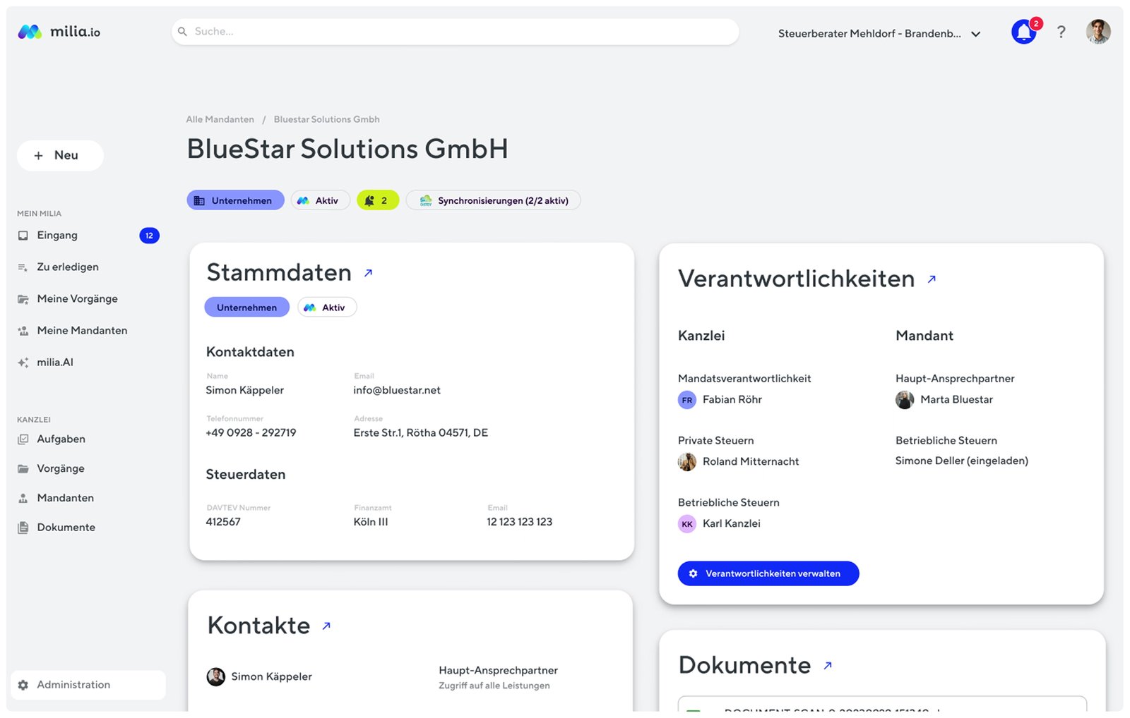 Mandantenprofil